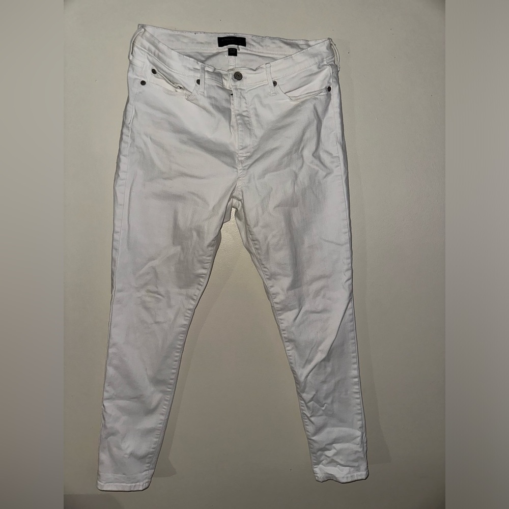 Banana Republic Sculpt Skinny White Jeans